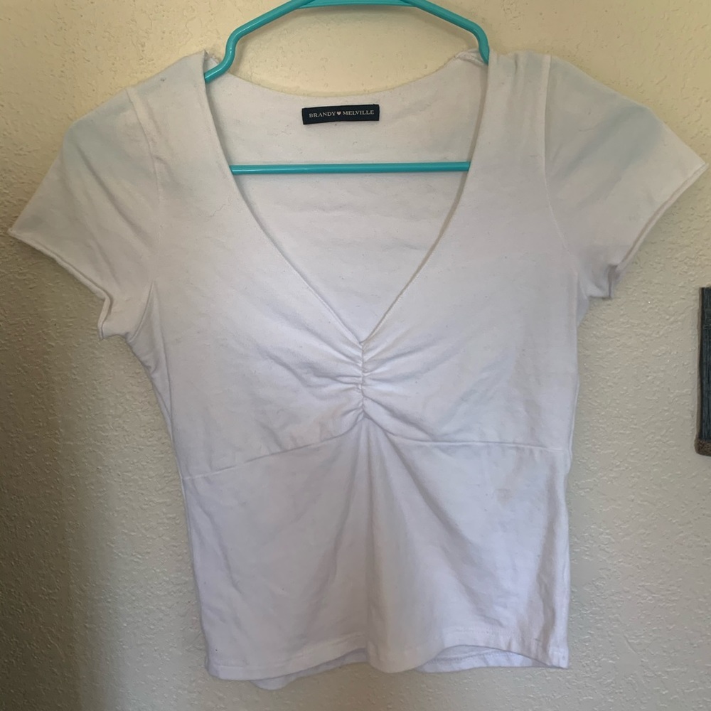 brandy melville white gina top